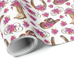 Western Wedding Wrapping Paper