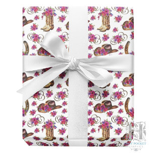 Western Wedding Wrapping Paper