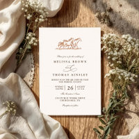 Western Wild Horses Rustic Country QR Code Wedding