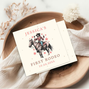 Western Wild West Country Cowgirl Birthday Party Napkin