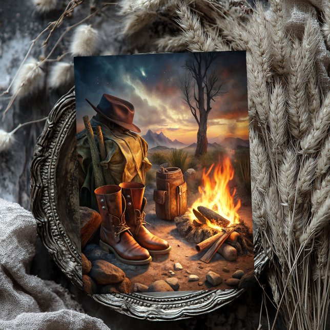 Western wild west cowboy boots fire prairie tissue paper (Western wild west cowboy boots fire prairie tissue paper)