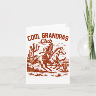 Western Wild West Grandpa Papa Cool Grandpas Club Card