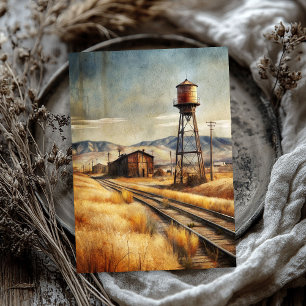 Western wild west old abandoned railway line tissue paper