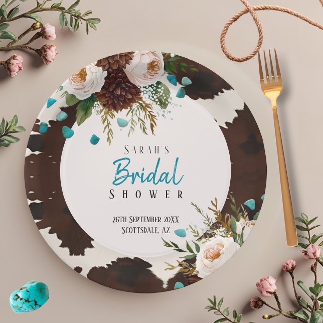 Western Wildflowers Rustic Boho Paper Plate (Western Wildflowers Rustic Boho Paper Plates)