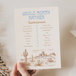 Western Would Mummy Rather Baby Shower Game
