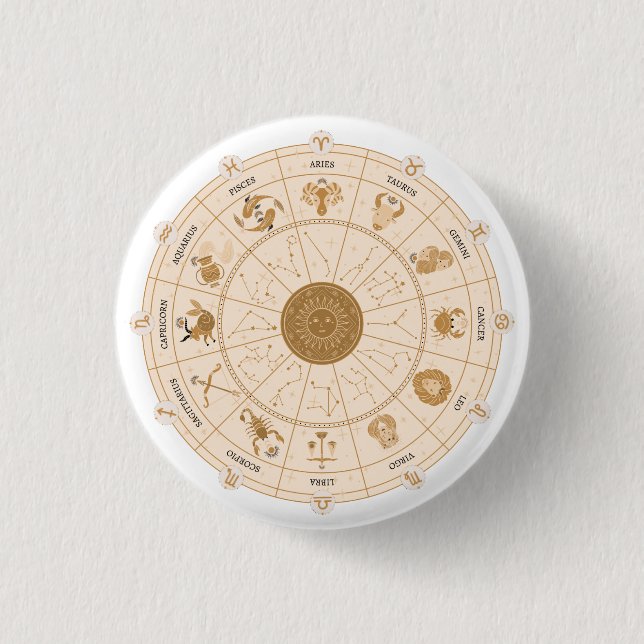 Western Zodiac - 3 Cm Round Badge (Front)