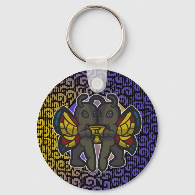 Western Zodiac - Gemini Keychain (Front)