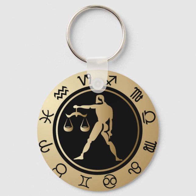 Western Zodiac - Libra Key Ring (Front)