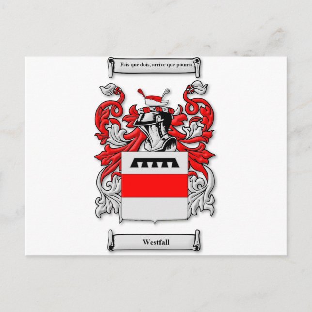 Westfall Coat of Arms Postcard (Front)