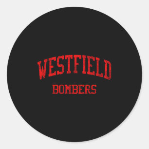 Westfield High School Hs Westfield Ma Vintage Srts Classic Round Sticker