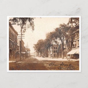 Westfield NJ, New Jersey, Elm St View, Vintage  Postcard