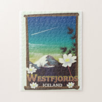 Westfjords Iceland travel poster