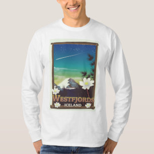 Westfjords Iceland travel poster T-Shirt