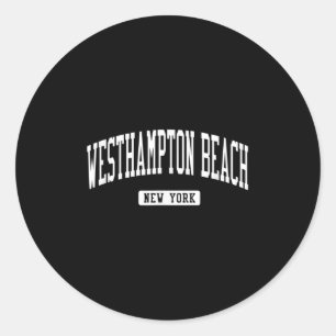 Westhampton Beach New York Ny Vintage Athletic Spo Classic Round Sticker