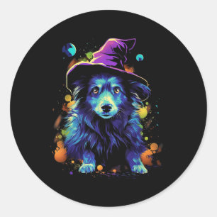 Westi Halloween Dogs Halloween Dog Walking Pet Classic Round Sticker