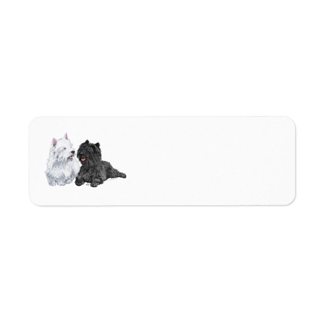 Westie and Cairn Return Address Label (Front)