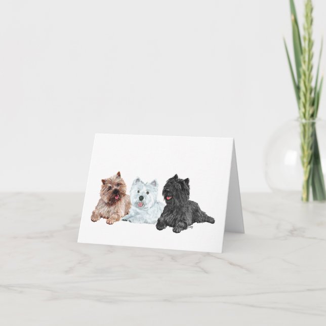 Westie and Cairn Terriers Card (Front)