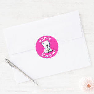Westie BIRTHDAY KiniArt Stickers