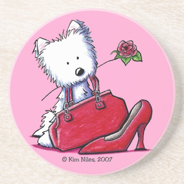 Westie Bits O' Heaven Coaster (Front)