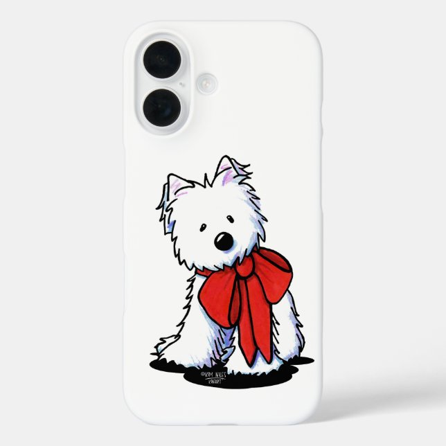 Westie Bow Case-Mate iPhone Case (Back)