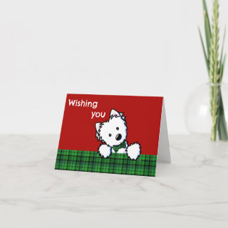 Westie Boy KiniArt Christmas Card
