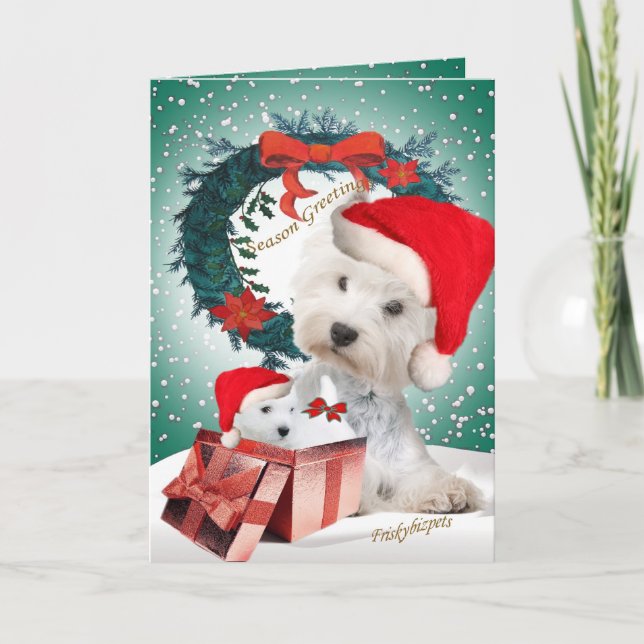 Westie Christmas gift cards (Front)