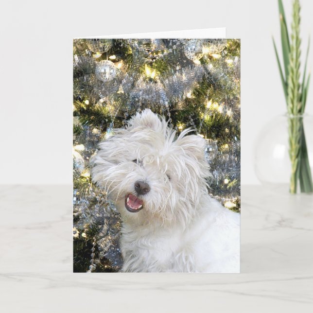 Westie Christmas Holiday Card (Front)