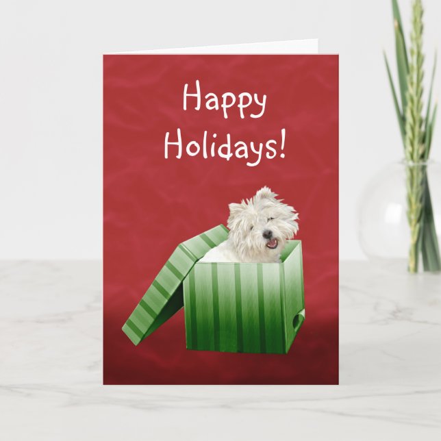 Westie Christmas Holiday Card (Front)