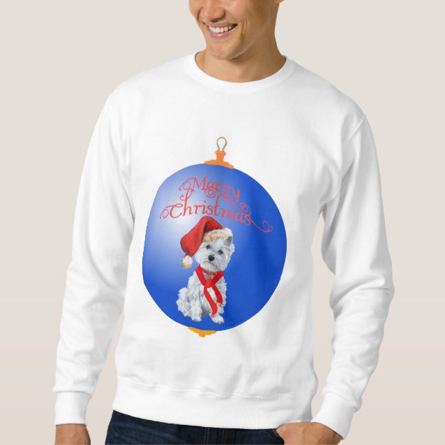 Westie Christmas Ornament Sweatshirt (Front)