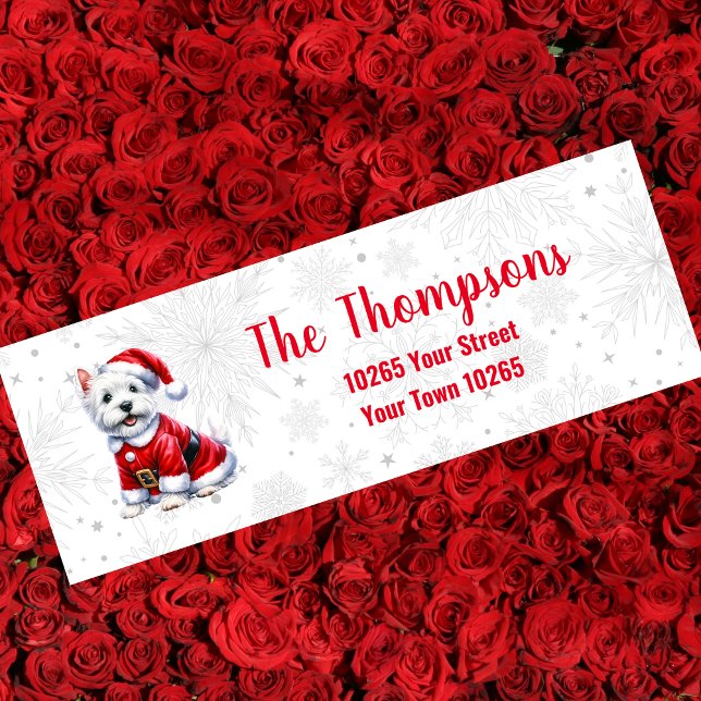 Westie Christmas Return Address Label (Creator Uploaded)