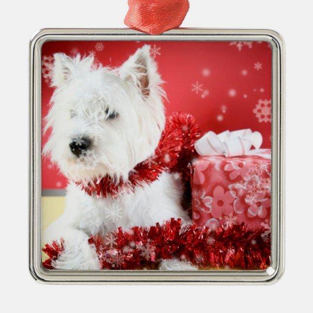 Westie Christmas Snowflake Ornament (Front)