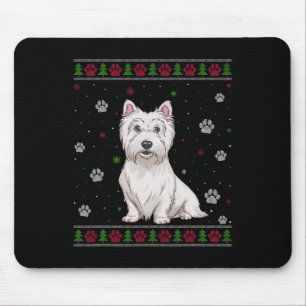 Westie Christmas Sweater Xmas Pet Animal Dog Lover Mouse Pad