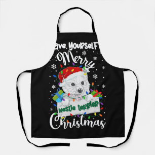 Westie Christmas West Highland White Terrier Xmas Apron
