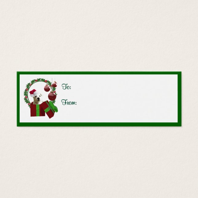Westie Christmas Wishes Gift Tags (Front)