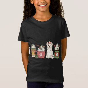 Westie Coffee Latte Winter Christmas Dog Mum Holid T-Shirt