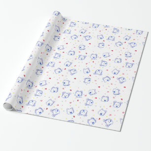Westie Colour Crayon Cuties Wrapping Paper