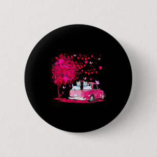 Westie Couple Truck Happy Valentines Day Gifts 6 Cm Round Badge