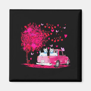 Westie Couple Truck Happy Valentines Day Gifts Magnet