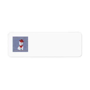 Westie Cowboy Return Address Label