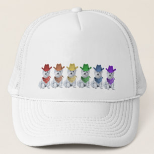Westie Cowboys All in a Line Trucker Hat