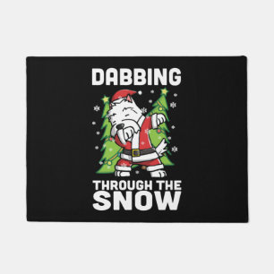 Westie Dabbing Christmas Doormat