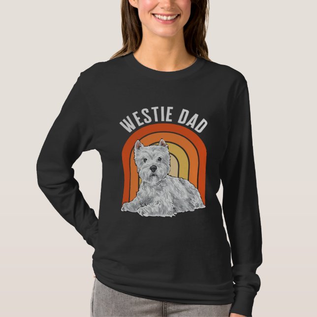 Westie Dad Dog Dad West Highland White Terrier T-Shirt (Front)