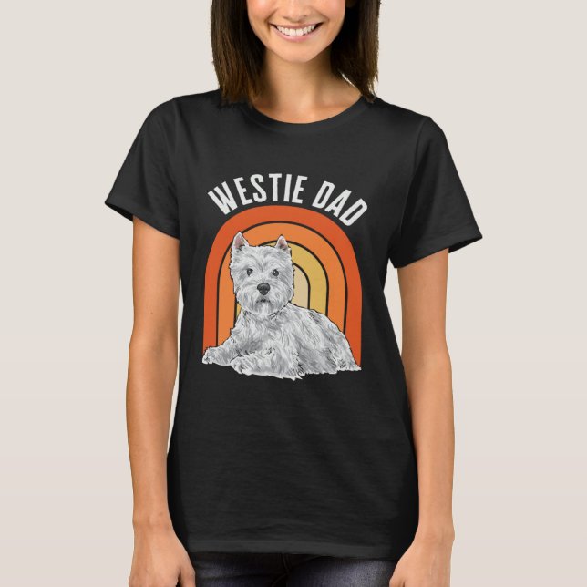 Westie Dad Dog Dad West Highland White Terrier T-Shirt (Front)