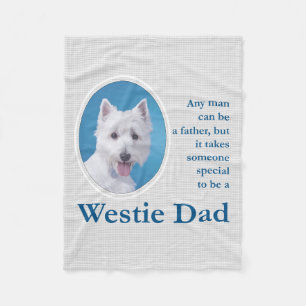 Westie Dad Fleece Blanket
