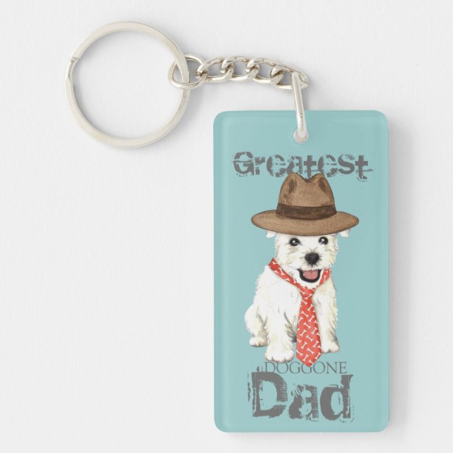 Westie Dad Key Ring (Front)