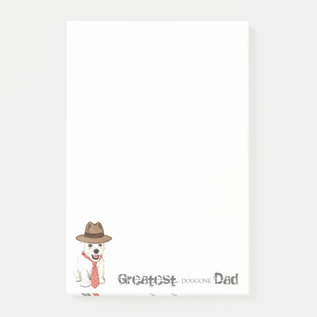 Westie Dad Post-it Notes (Front)