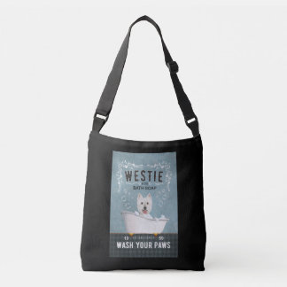 Westie Dog Bath Soap West Highland White Terrier Crossbody Bag