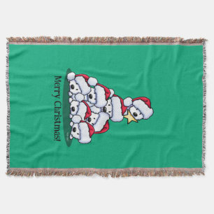 Westie Dog Christmas Tree Throw Blanket