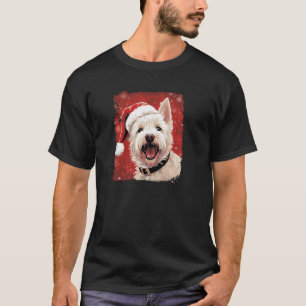 Westie Dog Christmas West Highland White Terrier P T-Shirt
