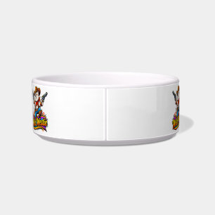 Westie Dog Cowboy Dog Bowl (Original Design)